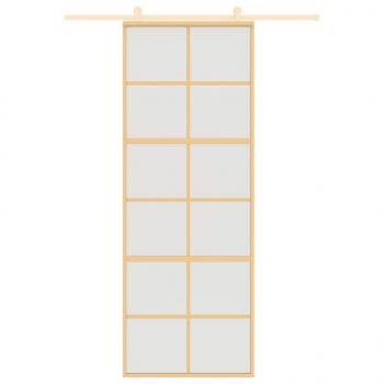 Schiebetür Golden 76x205 cm Matt ESG-Glas und Aluminium