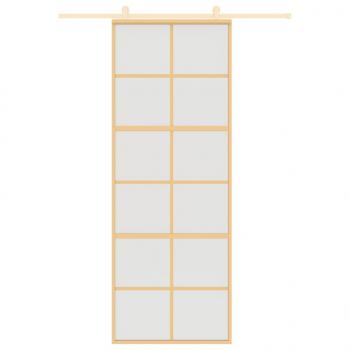 Schiebetür Golden 76x205 cm Matt ESG-Glas und Aluminium