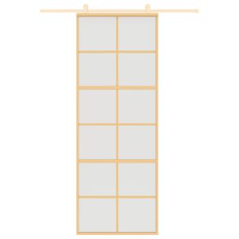 Schiebetür Golden 76x205 cm Matt ESG-Glas und Aluminium