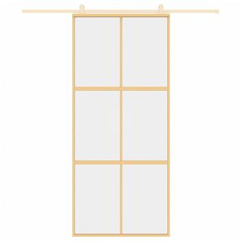 Schiebetür Golden 90x205 cm ESG-Klarglas und Aluminium