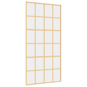 Schiebetür Golden 102,5x205 cm ESG-Klarglas und Aluminium