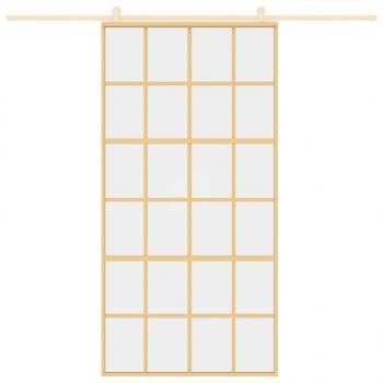 Schiebetür Golden 102,5x205 cm ESG-Klarglas und Aluminium