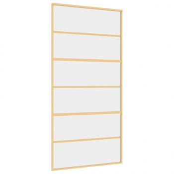 Schiebetür Golden 102,5x205 cm ESG-Klarglas und Aluminium
