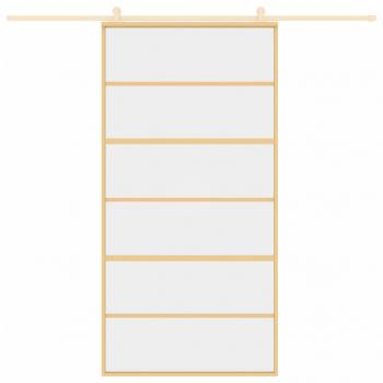 Schiebetür Golden 102,5x205 cm ESG-Klarglas und Aluminium