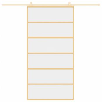 Schiebetür Golden 102,5x205 cm ESG-Klarglas und Aluminium
