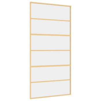 Schiebetür Golden 102,5x205 cm ESG-Klarglas und Aluminium