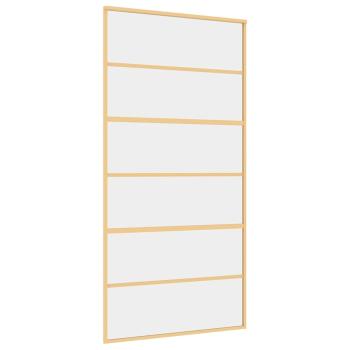 Schiebetür Golden 102,5x205 cm ESG-Klarglas und Aluminium