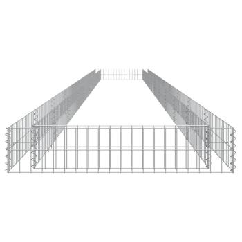  Gabionen-Hochbeet Verzinkter Stahl 1000x100x20 cm