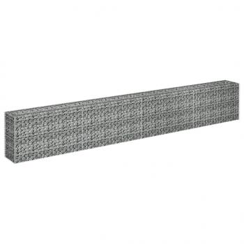  Gabionen-Hochbeet Verzinkter Stahl 360×30×60 cm