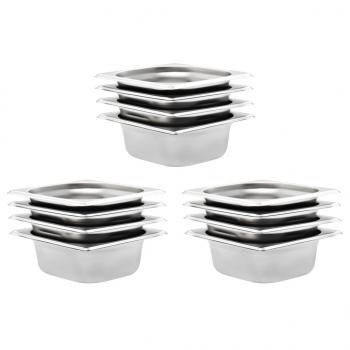 ARDEBO.de - Gastronormbehälter 12 Stk. GN 1/6 65 mm Edelstahl 