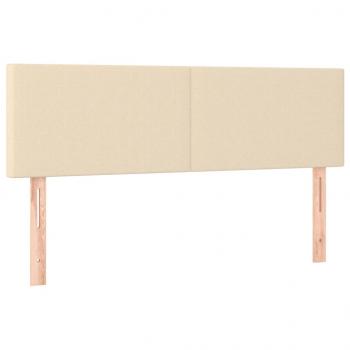 Boxspringbett mit Matratze & LED Creme 140x190 cm Stoff