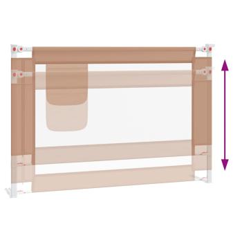 Kleinkind-Bettschutzgitter Taupe 100x25 cm Stoff