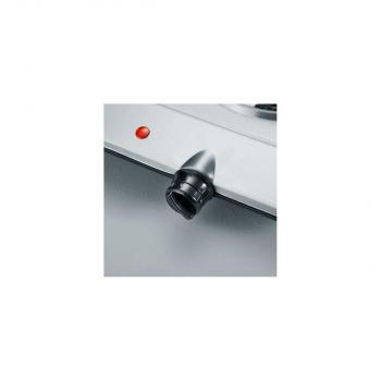 Severin DK 1014 Doppelkochplatte, 1000/1500W, 2 Heizringe, Edelstahl gebürstet/schwarz