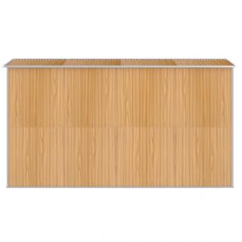 Geräteschuppen Hellbraun 192x357x223 cm Verzinkter Stahl