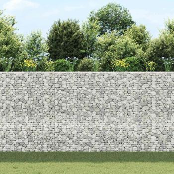 Gabionen-Hochbeete 3 Stk. 30x30x200 cm Eisen