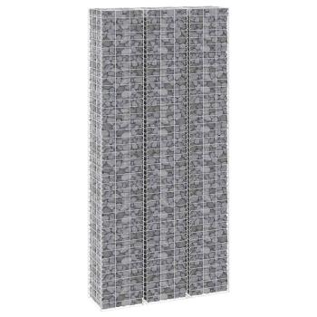 Gabionen-Hochbeete 3 Stk. 30x30x200 cm Eisen