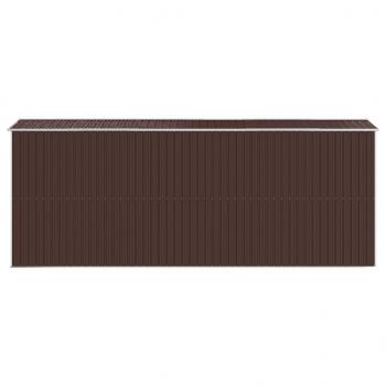 Geräteschuppen Dunkelbraun 192x523x223 cm Verzinkter Stahl