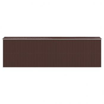 Geräteschuppen Dunkelbraun 192x689x223 cm Verzinkter Stahl