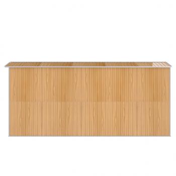 Geräteschuppen Hellbraun 192x440x223 cm Verzinkter Stahl