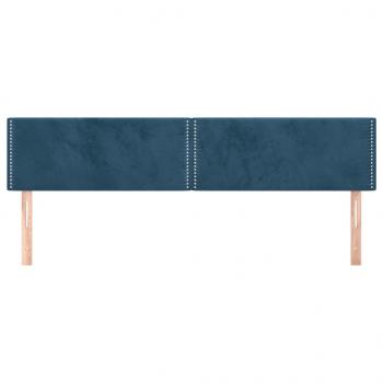 Kopfteile 2 Stk. Dunkelblau 100x5x78/88 cm Samt