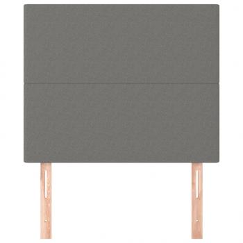 Kopfteile 2 Stk. Dunkelgrau 80x5x78/88 cm Stoff