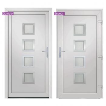 Haustür Weiß 98x200 cm PVC
