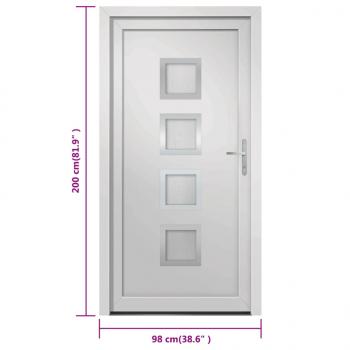 Haustür Weiß 98x200 cm PVC