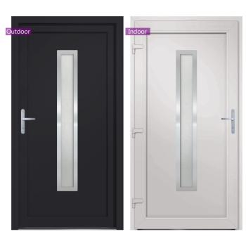 Haustür Anthrazit 98x208 cm PVC