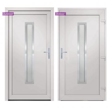 Haustür Weiß 98x200 cm PVC