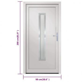 Haustür Weiß 98x200 cm PVC