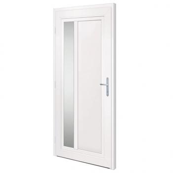 Haustür Weiß 98x208 cm PVC