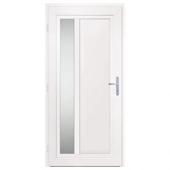 Haustür Weiß 98x208 cm PVC