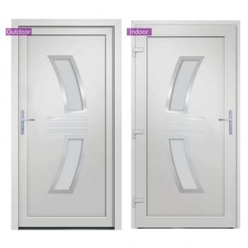 Haustür Weiß 98x208 cm PVC