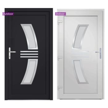 Haustür Anthrazit 108x208 cm PVC