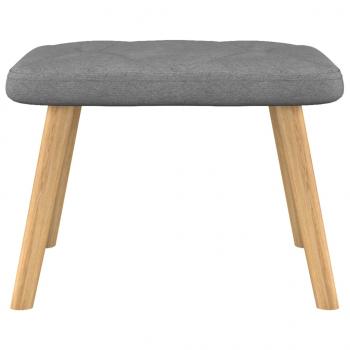 Relaxsessel mit Hocker Dunkelgrau Stoff