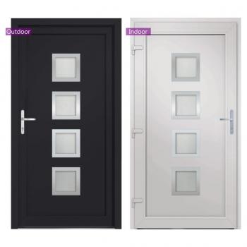 Haustür Anthrazit 98x190 cm PVC