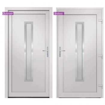 Haustür Weiß 98x190 cm PVC