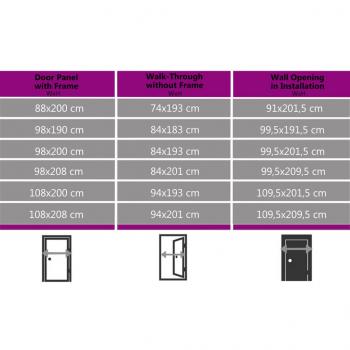 Haustür Weiß 108x208 cm PVC