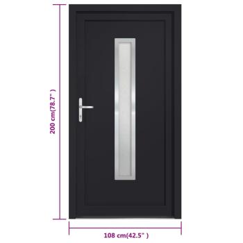 Haustür Anthrazit 108x200 cm PVC