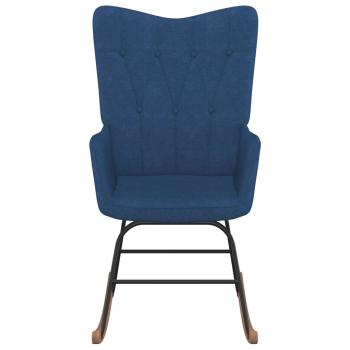 Schaukelsessel mit Hocker Blau Stoff