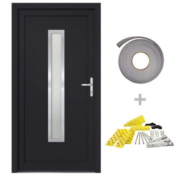 Haustür Anthrazit 98x200 cm PVC