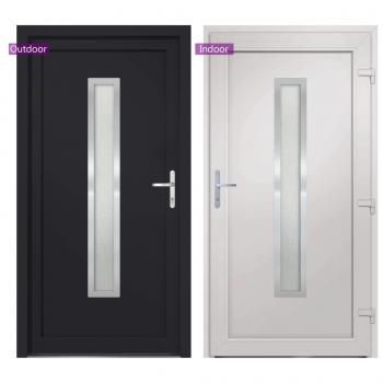Haustür Anthrazit 98x200 cm PVC