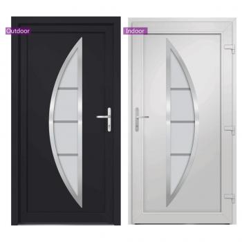 Haustür Anthrazit 98x208 cm PVC