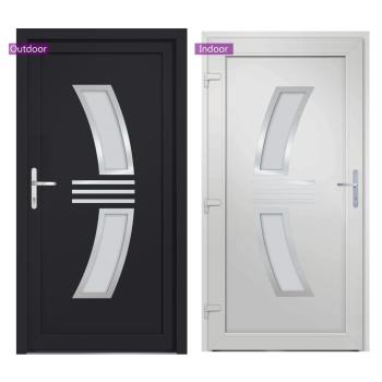 Haustür Anthrazit 98x200 cm PVC