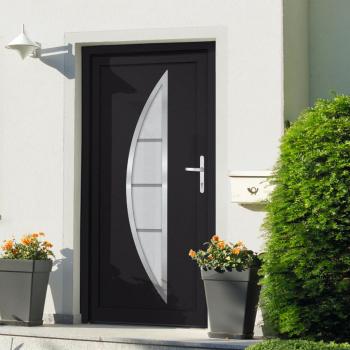 ARDEBO.de - Haustür Anthrazit 98x200 cm PVC