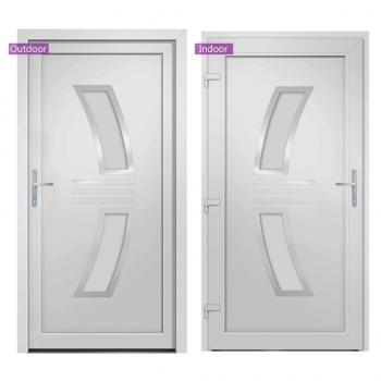 Haustür Weiß 108x208 cm PVC