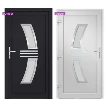 Haustür Anthrazit 98x208 cm PVC