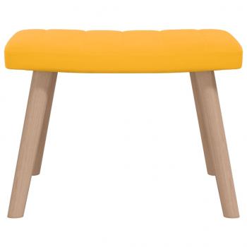 Relaxsessel mit Hocker Senfgelb Samt
