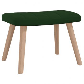 Relaxsessel mit Hocker Dunkelgrün Samt