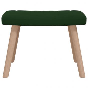 Relaxsessel mit Hocker Dunkelgrün Samt